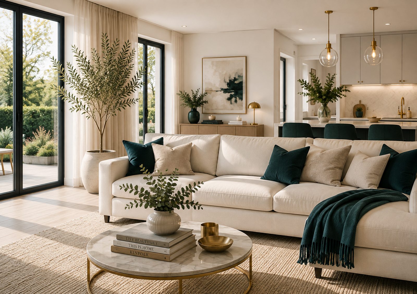 A bright, beautifully clean modern living space